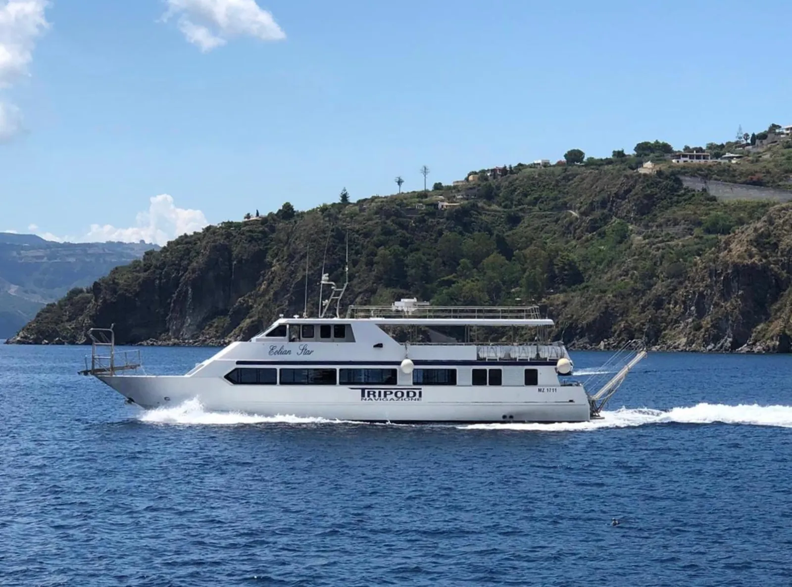 Tripodi motorship along the coast