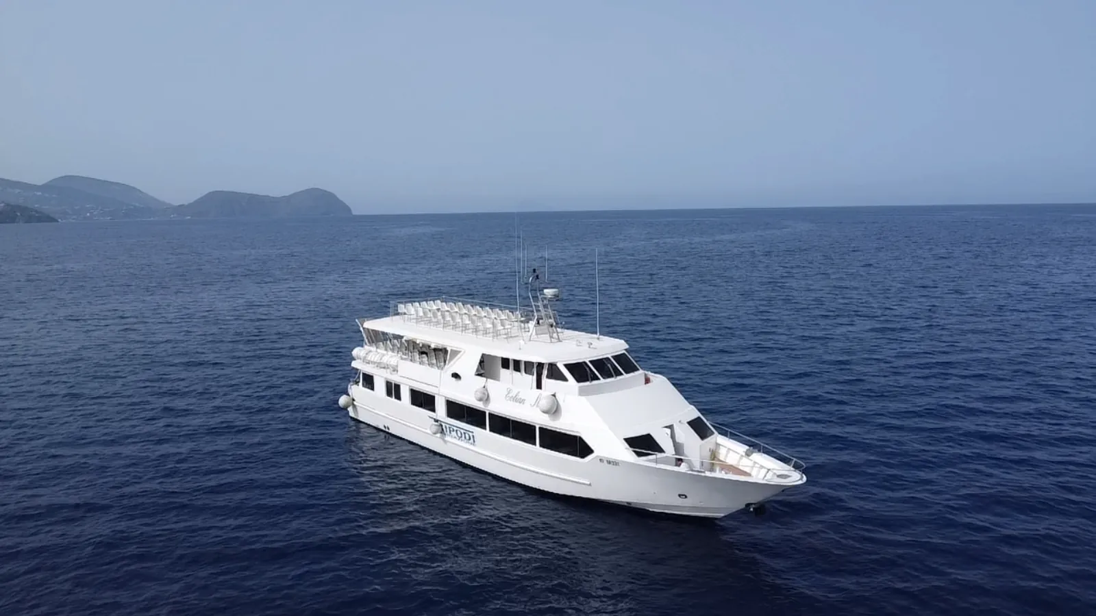 Tripodi motorship crossing open sea